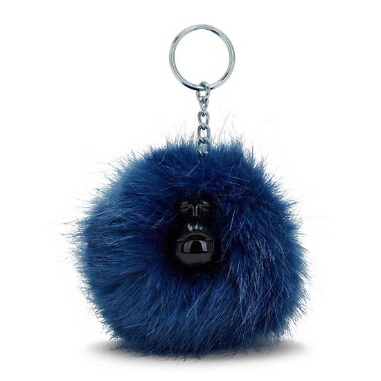 Accesorios Kipling Pompom Monkey Keychain Azules | MX 1957JP